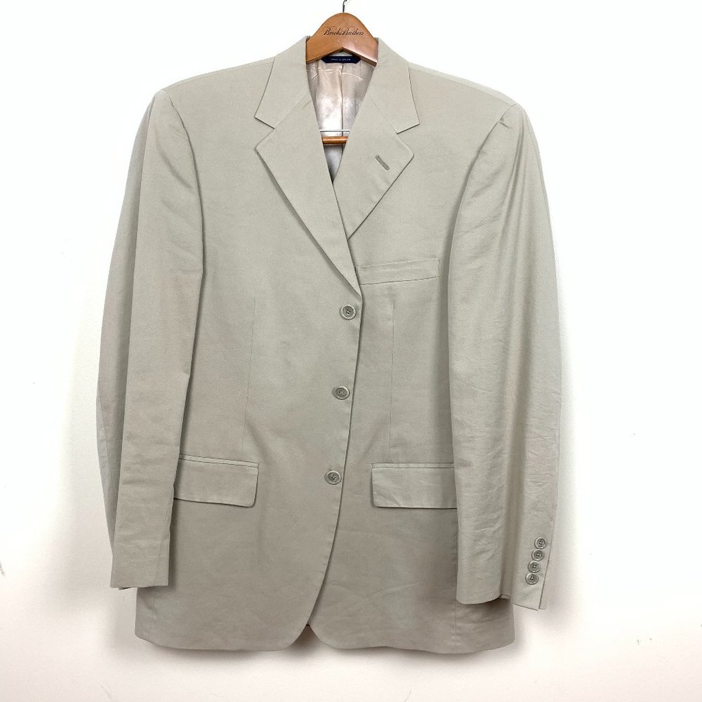 Brooks Brothers Suit Jacket 41 R Cotton 3 Button F